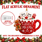 Personalized Wedding 2D Printed Christmas Ornament Tree Decoration Gifts for Couples