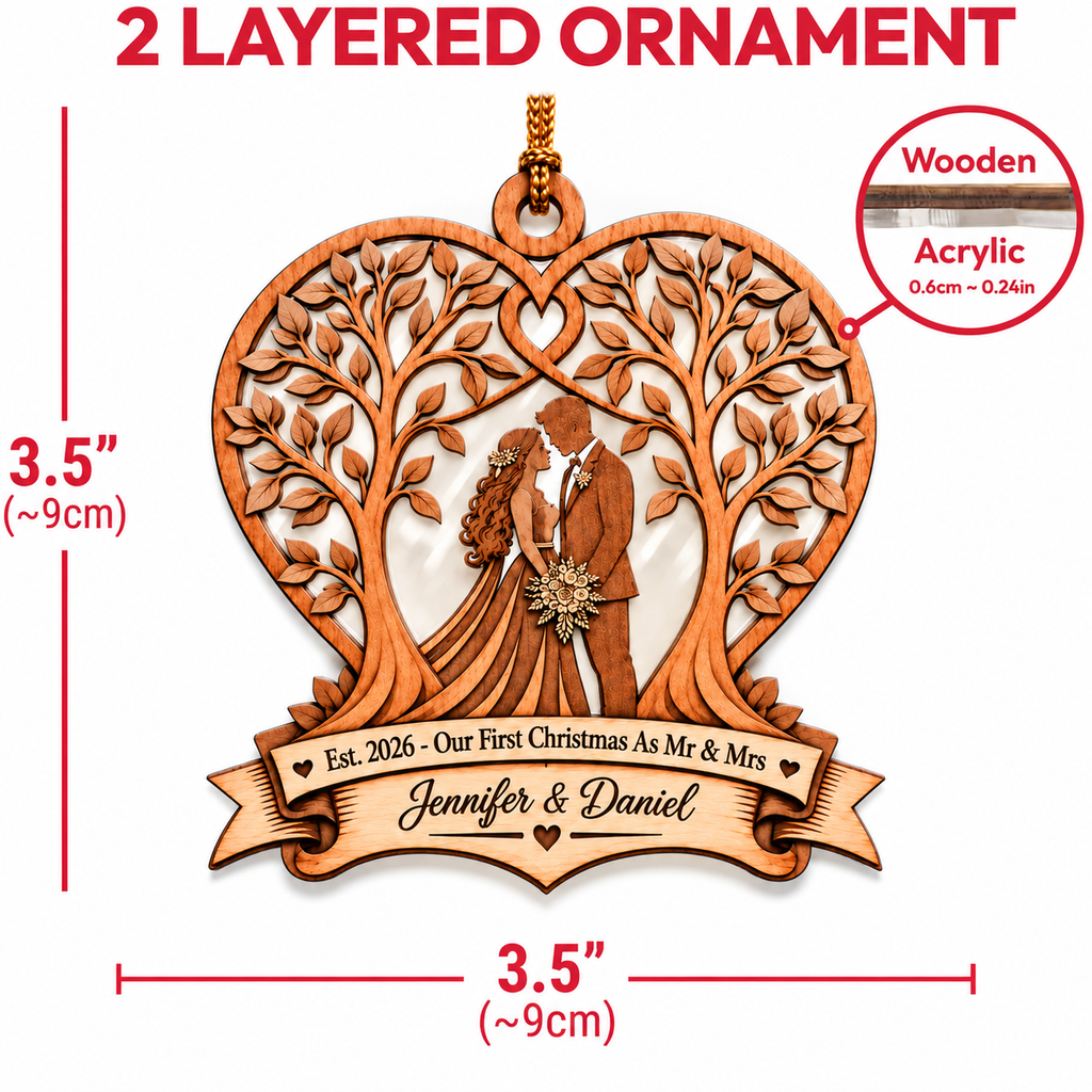 Personalized Wedding Christmas Ornament Tree Decoration Gifts for Couples (Copy) (Copy) (Copy)
