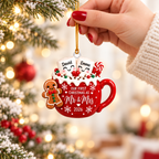 Personalized Wedding 2D Printed Christmas Ornament Tree Decoration Gifts for Couples