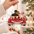 Personalized Wedding 2D Printed Christmas Ornament Tree Decoration Gifts for Couples