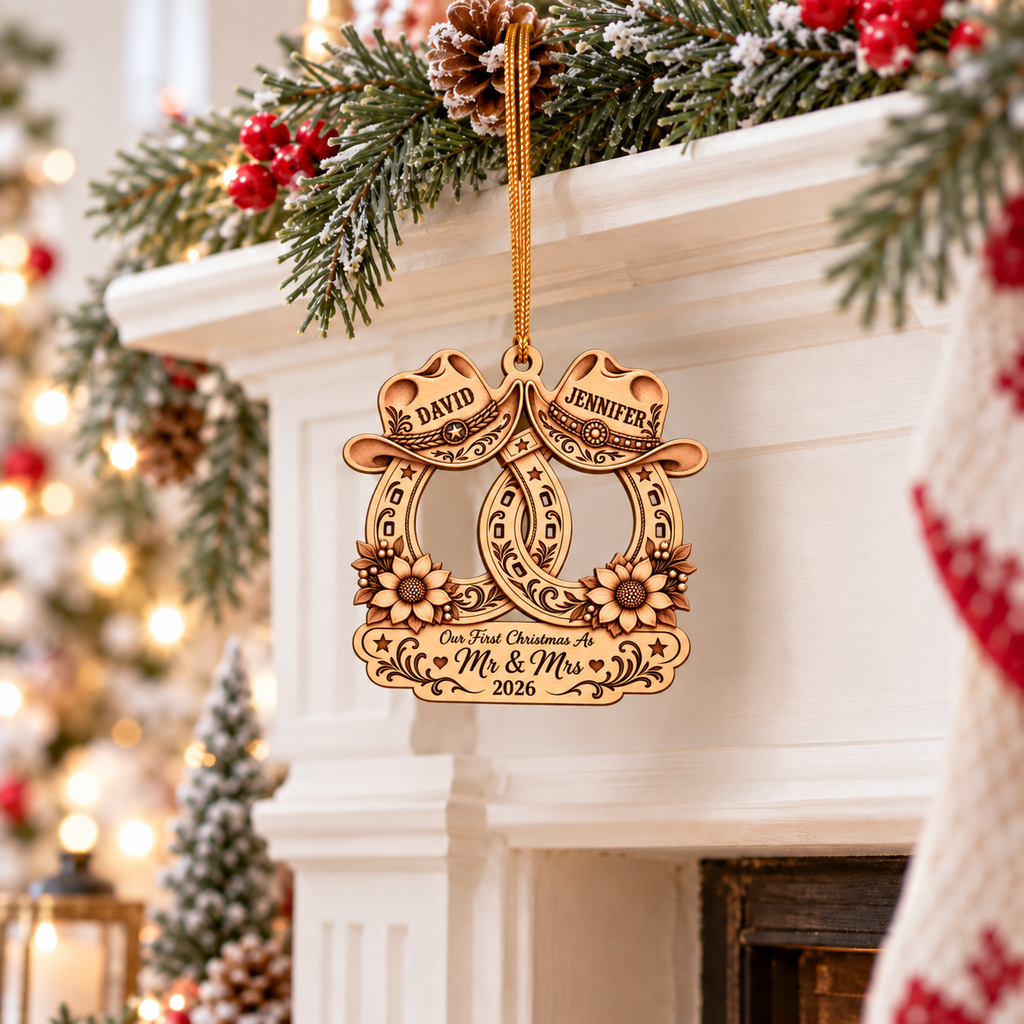 Personalized Wedding Christmas Ornament Tree Decoration Gifts for Couples