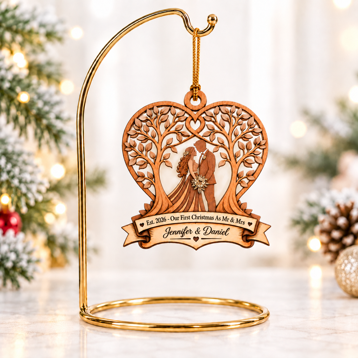 Personalized Wedding Christmas Ornament Tree Decoration Gifts for Couples (Copy) (Copy) (Copy)