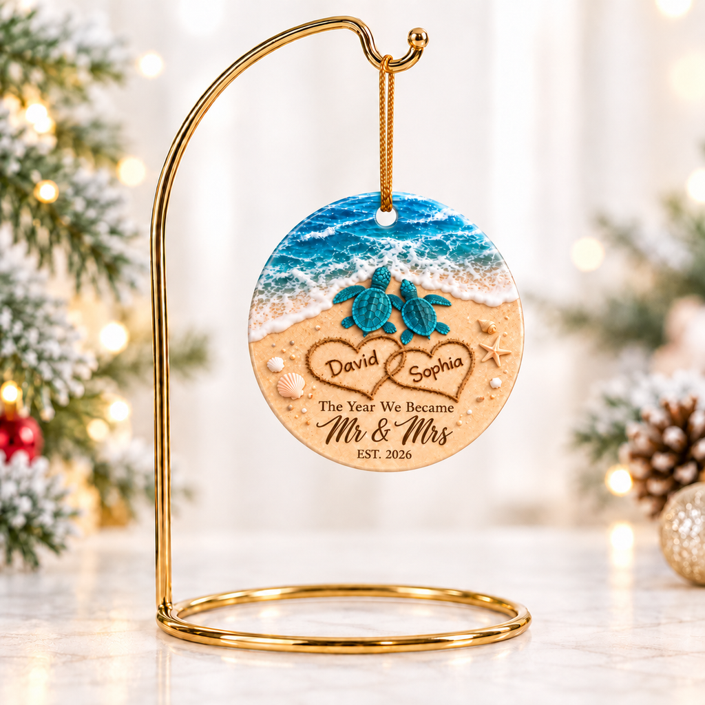 Personalized Wedding Christmas Ornament Tree Decoration Gifts for Couples