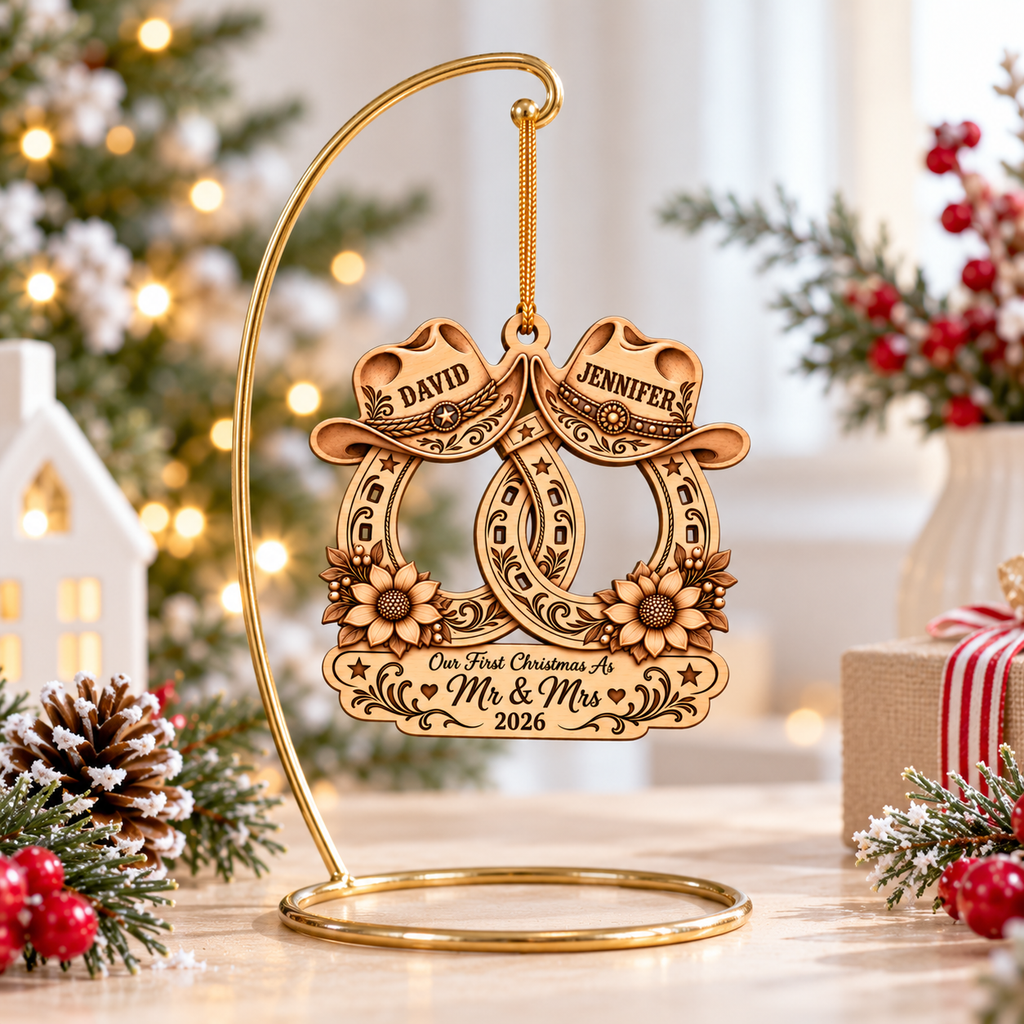 Personalized Wedding Christmas Ornament Tree Decoration Gifts for Couples