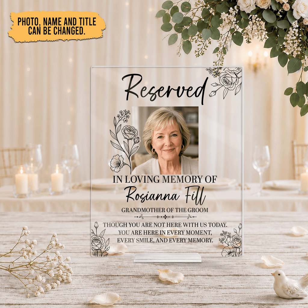 Personalized Wedding Memorial Acrylic Plaque Sign