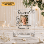 Personalized Wedding Memorial Acrylic Plaque Sign