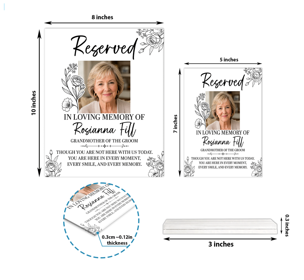 Personalized Wedding Memorial Acrylic Plaque Sign