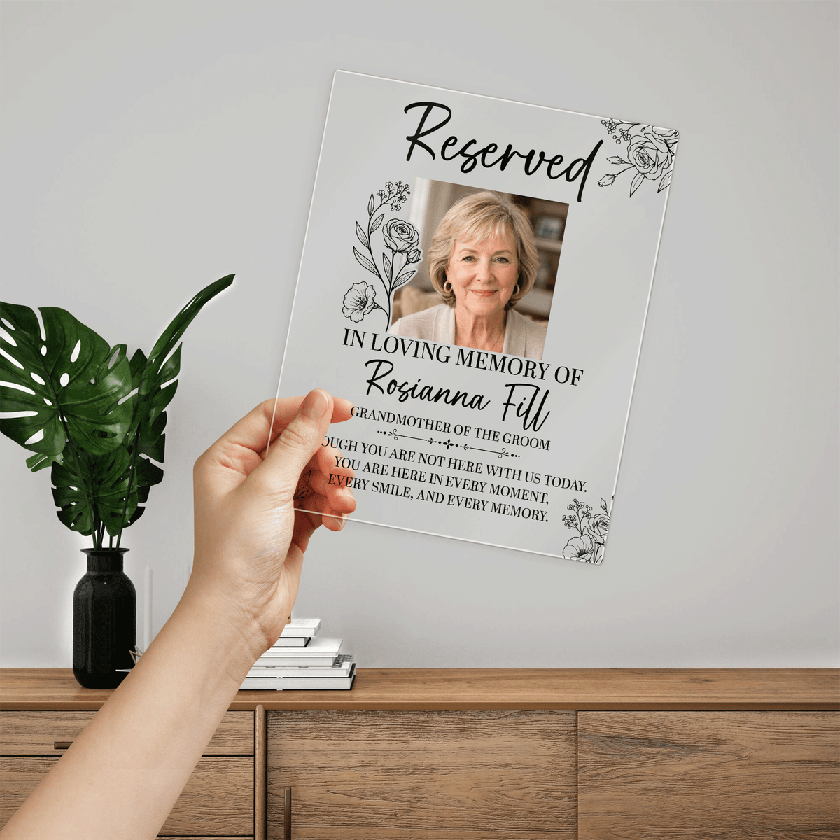 Personalized Wedding Memorial Acrylic Plaque Sign