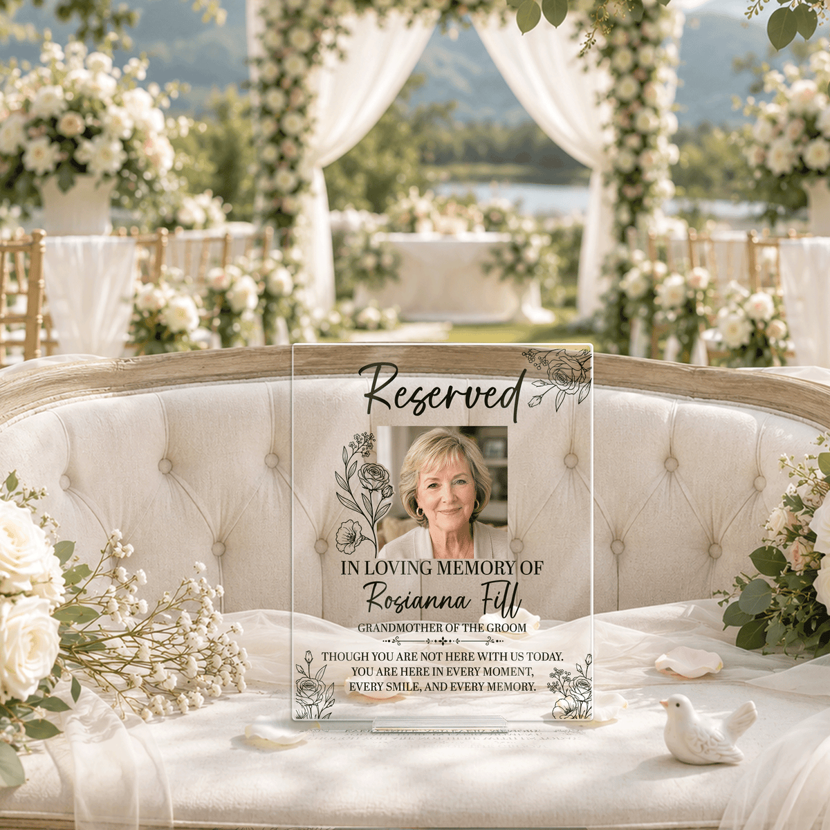 Personalized Wedding Memorial Acrylic Plaque Sign