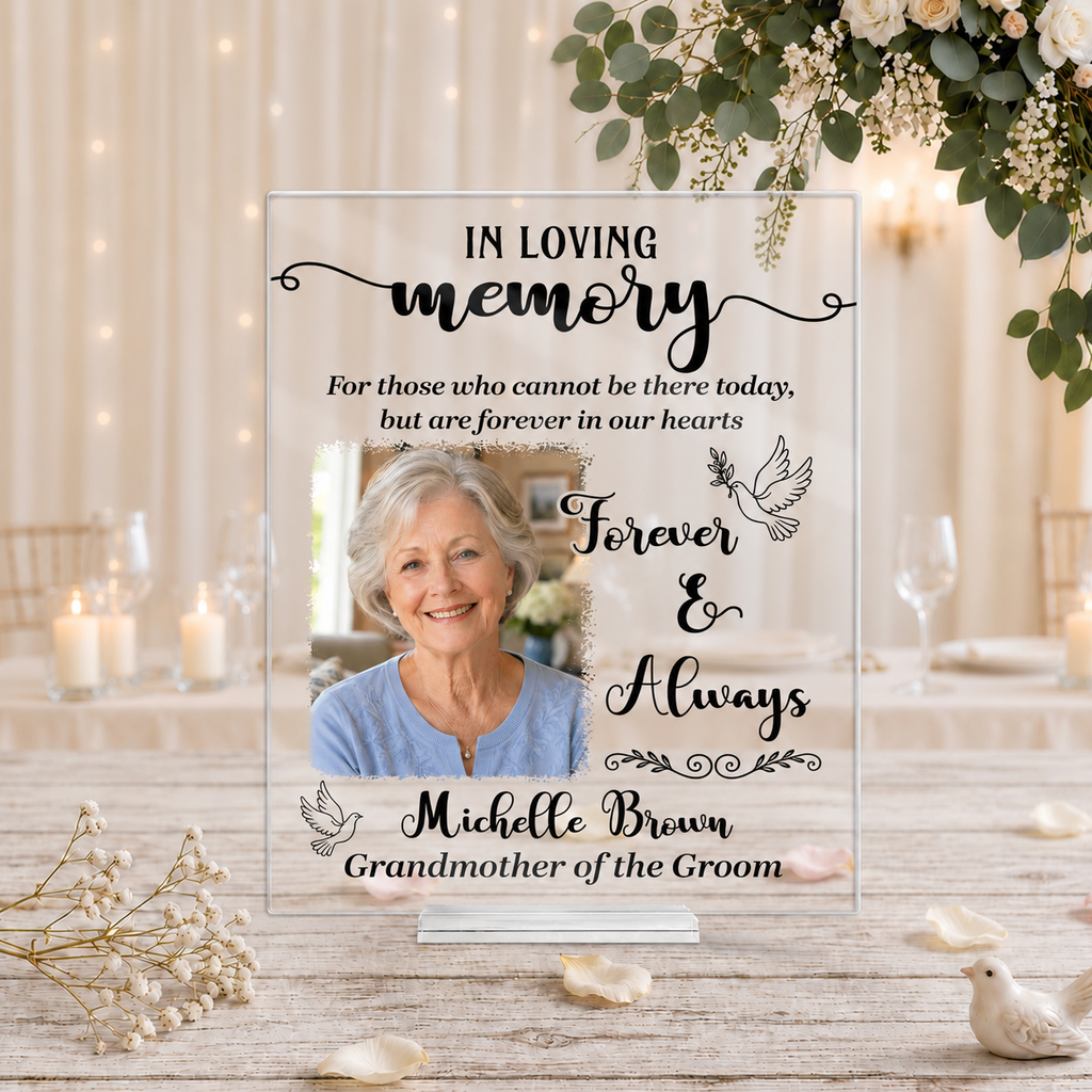 Personalized Wedding Memorial Acrylic Plaque Sign