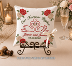 Personalized Embroidered Ring Bearer Pillow for Wedding