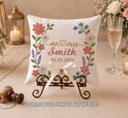Personalized Embroidered Ring Bearer Pillow for Wedding