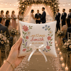 Personalized embroidered ring bearer pillow for wedding — image 4