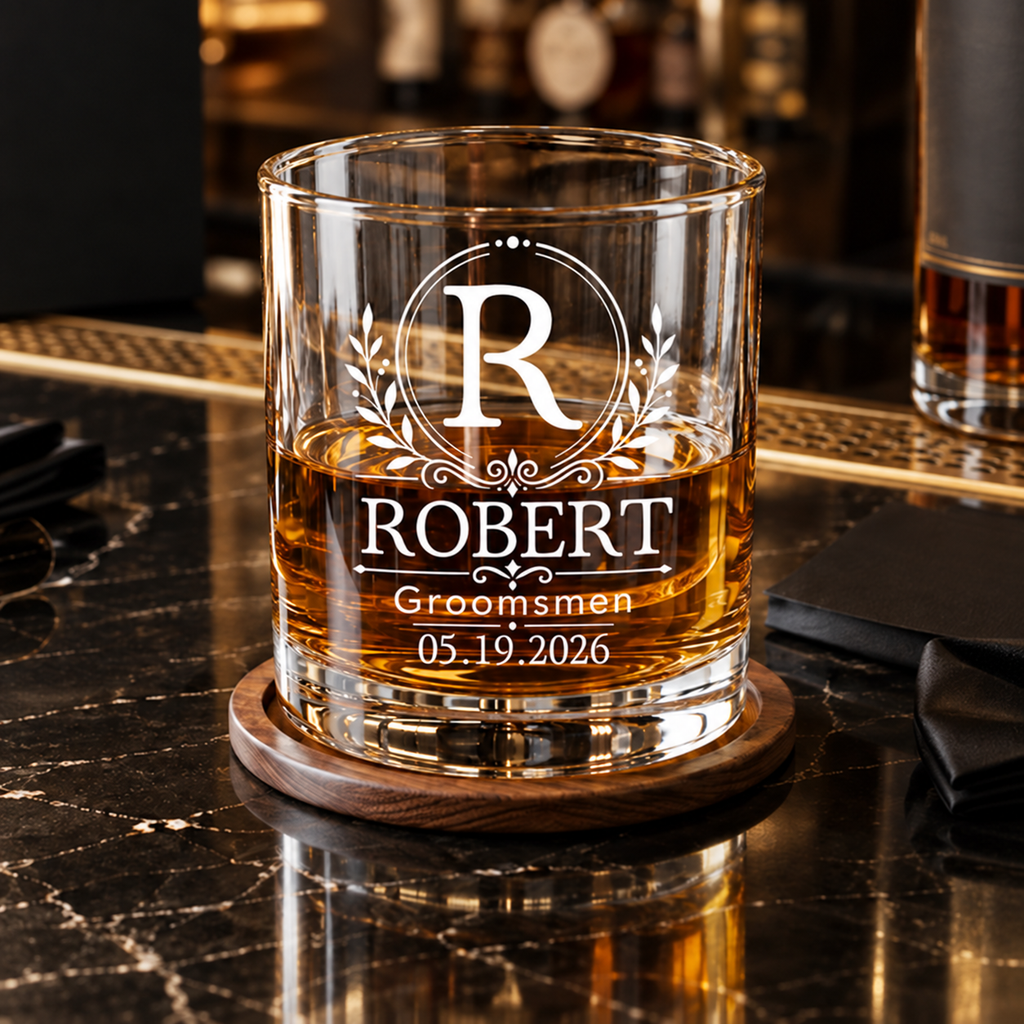 Personalized Groomsmen Whiskey Glasses, Groomsmen Proposal Gifts