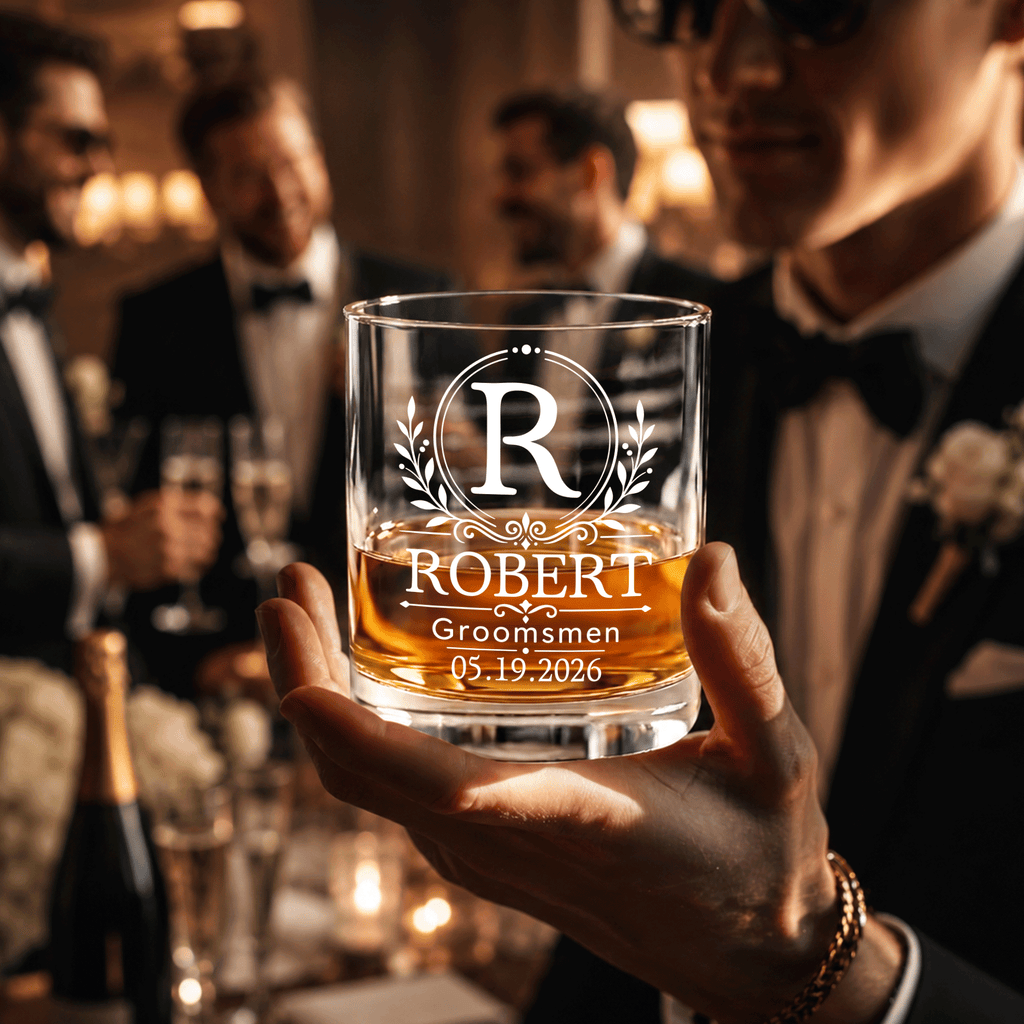 Personalized Groomsmen Whiskey Glasses, Groomsmen Proposal Gifts
