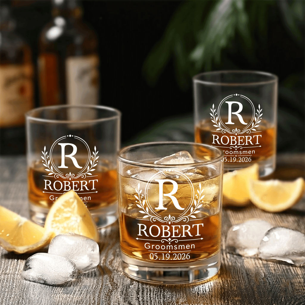 Personalized Groomsmen Whiskey Glasses, Groomsmen Proposal Gifts