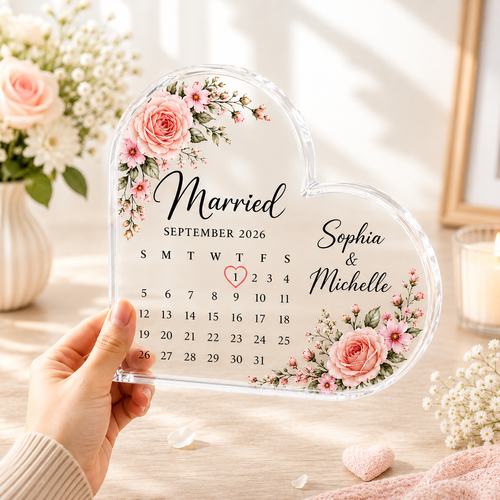 Acrylic Wedding Plaque — detail