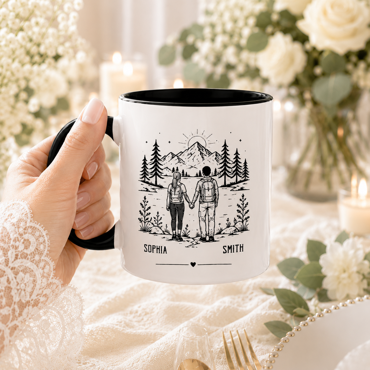 Personalized Couple Mug — detail