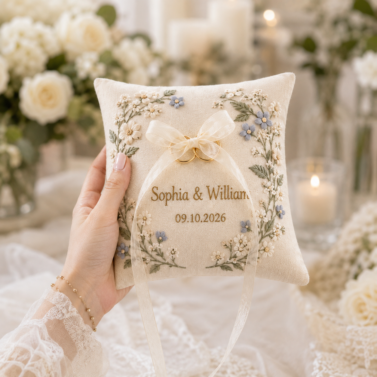 Ring Bearer Pillow — detail