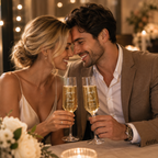 Wedding Champagne Flutes — detail