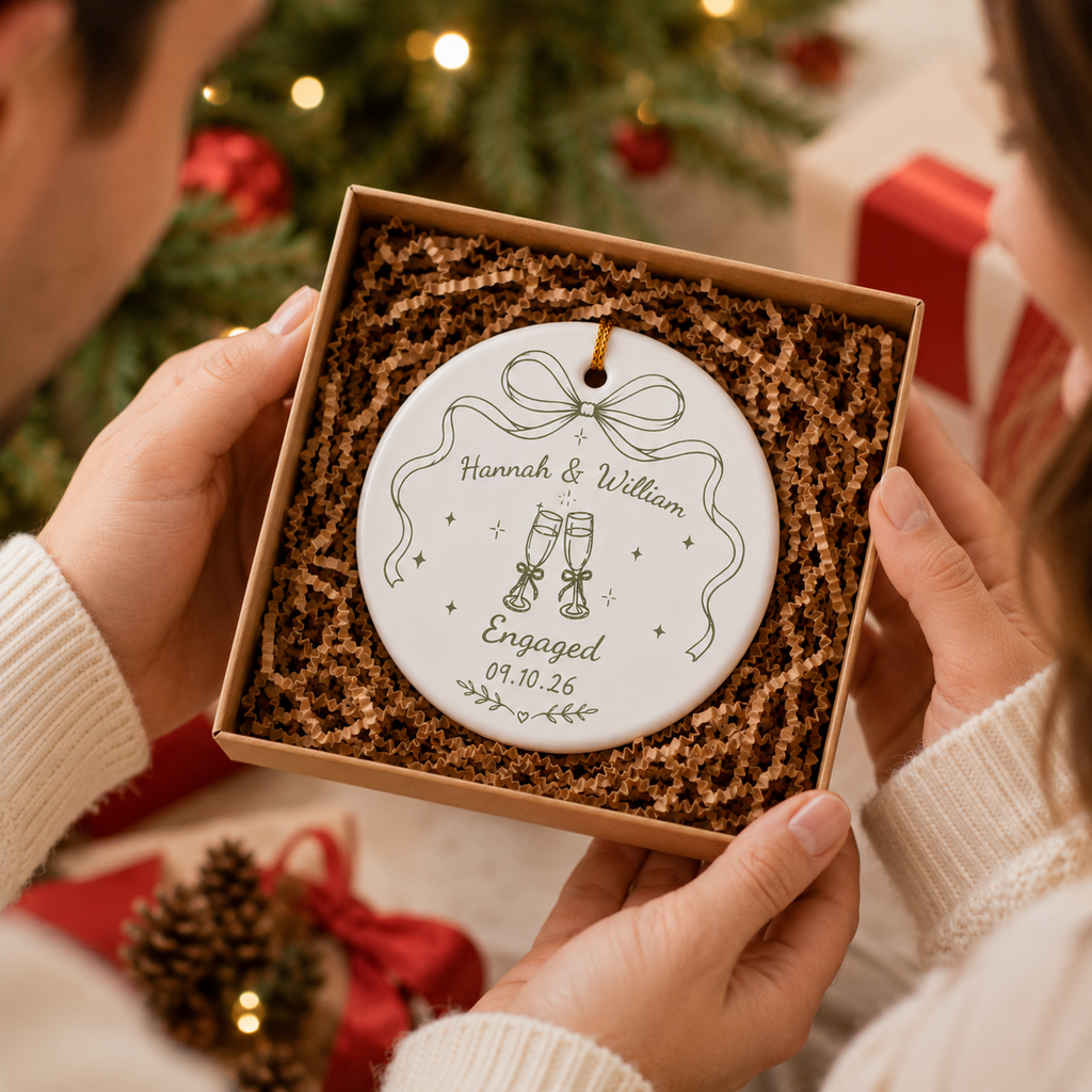 Wedding & Engagement Ornament — detail